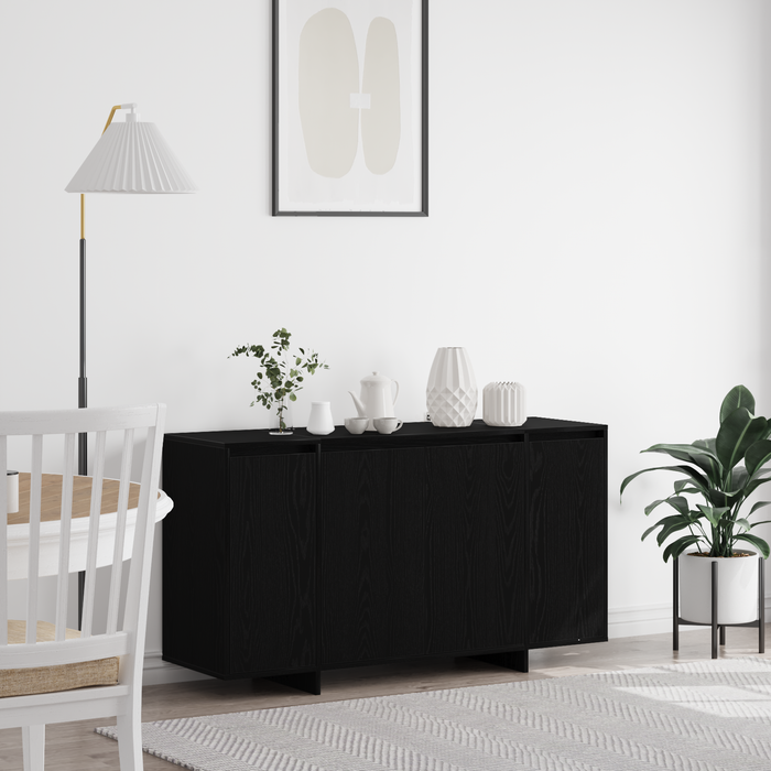 Bufet din stejar negru Stejar negru Furnir de lemn 135 x 41 x 75 cm - WALTI WALTI