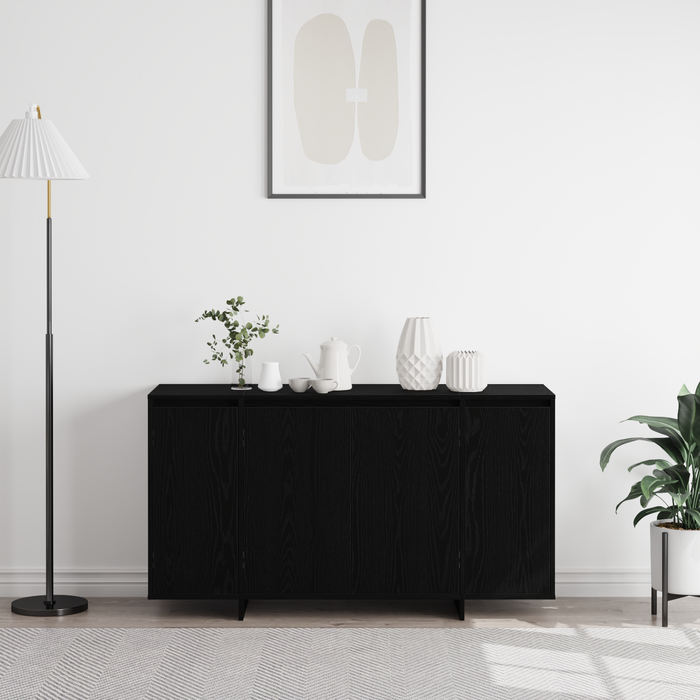 Bufet din stejar negru Stejar negru Furnir de lemn 135 x 41 x 75 cm - WALTI WALTI