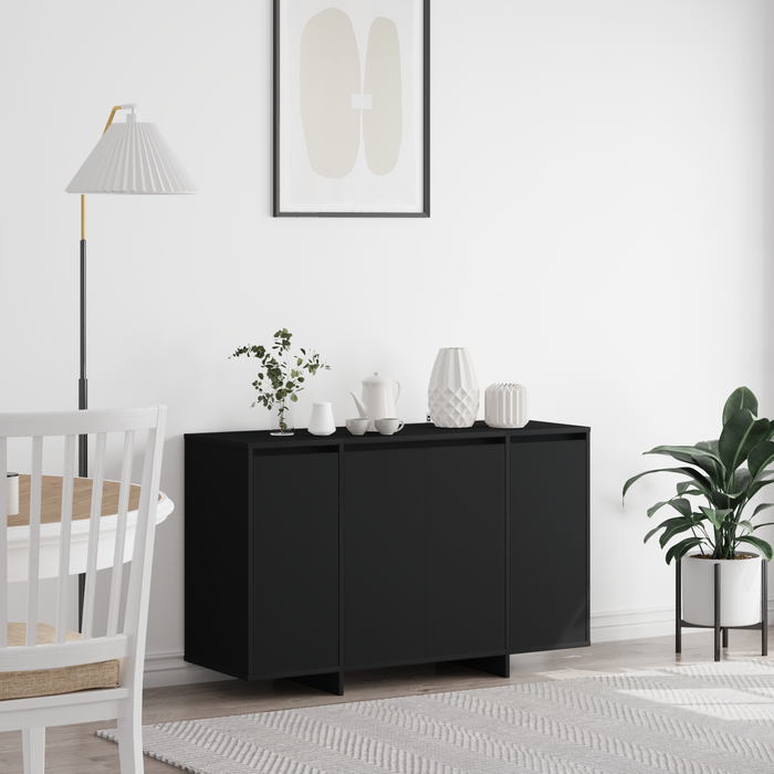 Bufet Negru Negru Lemn prelucrat 120 x 41 x 75 cm Bufet Negru - WALTI WALTI