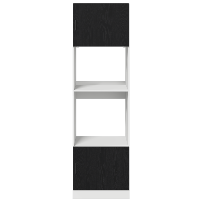 Cabinet pentru microunde din stejar negru 60x57x207 cm din lemn prelucrat - WALTI WALTI