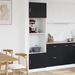 Cabinet pentru microunde din stejar negru 60x57x207 cm din lemn prelucrat - WALTI WALTI