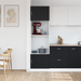 Cabinet pentru microunde din stejar negru 60x57x207 cm din lemn prelucrat - WALTI WALTI