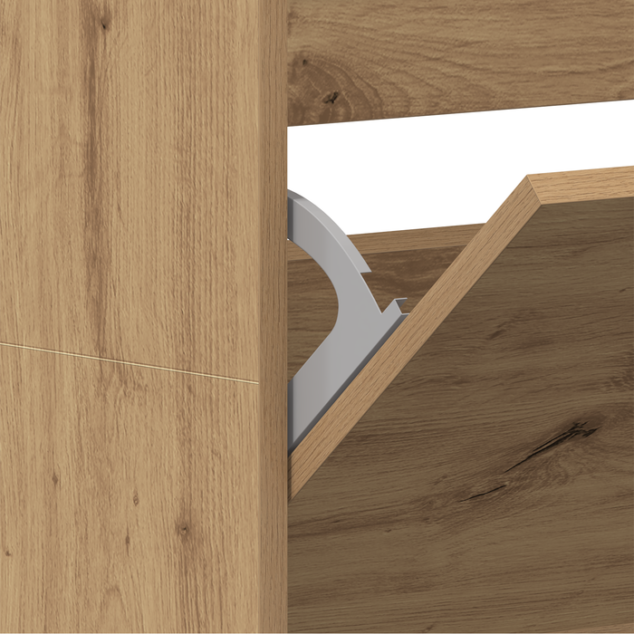 Dulap pentru pantofi Stejar natural Lemn durabil 80 x 21 x 163.5 cm - WALTI WALTI