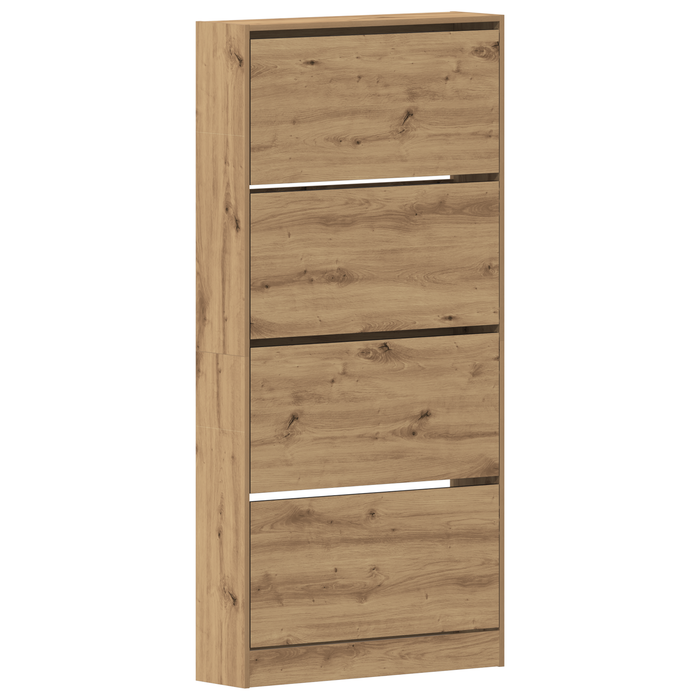Dulap pentru pantofi Stejar natural Lemn durabil 80 x 21 x 163.5 cm - WALTI WALTI