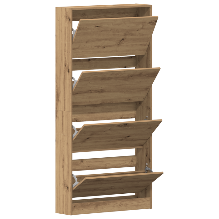 Dulap pentru pantofi Stejar natural Lemn durabil 80 x 21 x 163.5 cm - WALTI WALTI