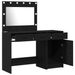Set masă toaletă cu LED, 2 piese, negru, lemn prelucrat - WALTI WALTI