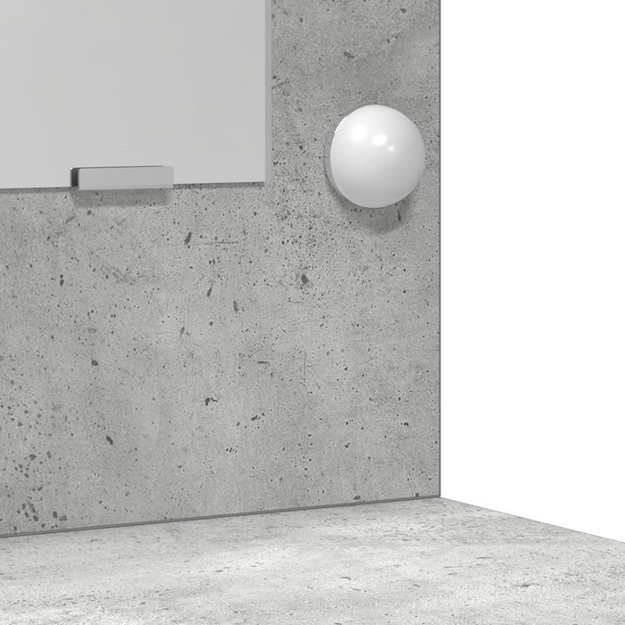 Set masă toaletă cu LED, 2 piese, gri beton, lemn prelucrat - WALTI WALTI
