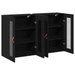 Mobilier de perete 2 buc Negru Stejar 69,5x34x90 cm Lemn compus - WALTI WALTI