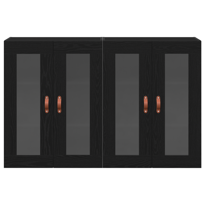 Mobilier de perete 2 buc Negru Stejar 69,5x34x90 cm Lemn compus - WALTI WALTI