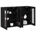 Mobilier de perete 2 buc Negru Stejar 69,5x34x90 cm Lemn compus - WALTI WALTI
