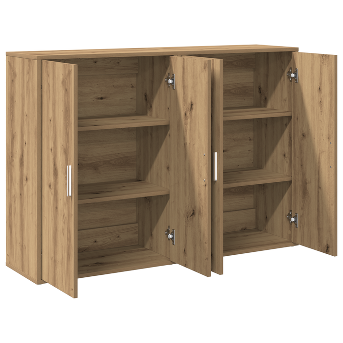 Sideboard-uri 2 buc stejar artizanal 60x31x84 cm Lemn ingineresc - WALTI WALTI