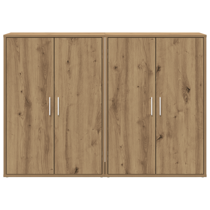 Sideboard-uri 2 buc stejar artizanal 60x31x84 cm Lemn ingineresc - WALTI WALTI