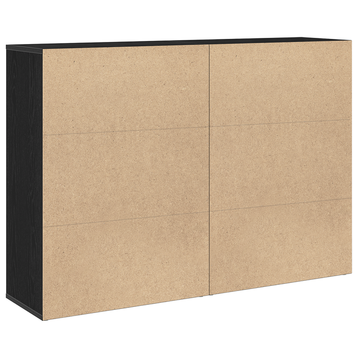 Servante 2 buc Negru Stejar 60x31x84 cm Lemn ingineresc - WALTI WALTI