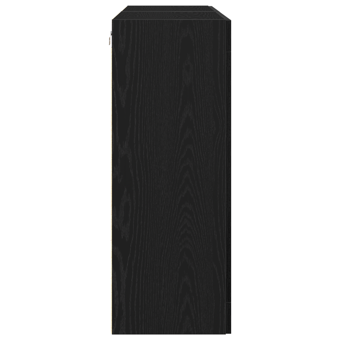 Dulapuri Montate pe Perete 2 buc Negru Stejar 69,5x34x90 cm Lemn Prelucrat - WALTI WALTI