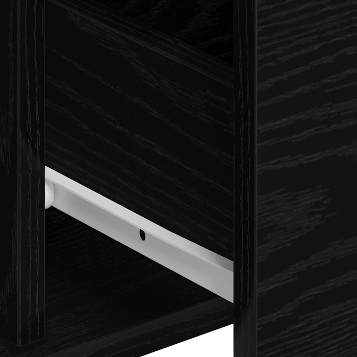 Bufete 2 buc Negru Stejar 60x31x84 cm Lemn Ingineresc - WALTI WALTI