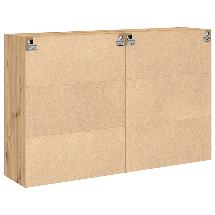 Dulapuri Montate pe Perete 2 buc Artisan Stejar 69,5x34x90 cm Lemn Prelucrat - WALTI WALTI