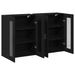 Mobilier de perete 2 buc Negru Stejar 69,5x34x90 cm Lemn prelucrat - WALTI WALTI