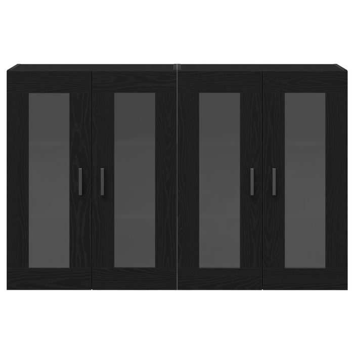 Mobilier de perete 2 buc Negru Stejar 69,5x34x90 cm Lemn prelucrat - WALTI WALTI