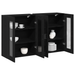 Mobilier de perete 2 buc Negru Stejar 69,5x34x90 cm Lemn prelucrat - WALTI WALTI