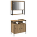 Set de mobilier pentru baie 2 piese din lemn de stejar artistic - WALTI WALTI