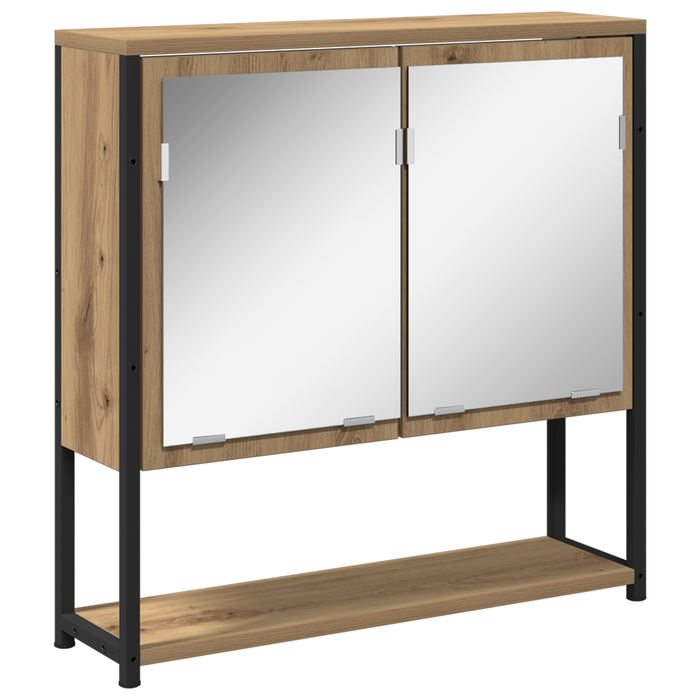 Set de mobilier pentru baie 2 piese din lemn de stejar artistic - WALTI WALTI