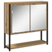 Set de mobilier pentru baie 2 piese din lemn de stejar artistic - WALTI WALTI