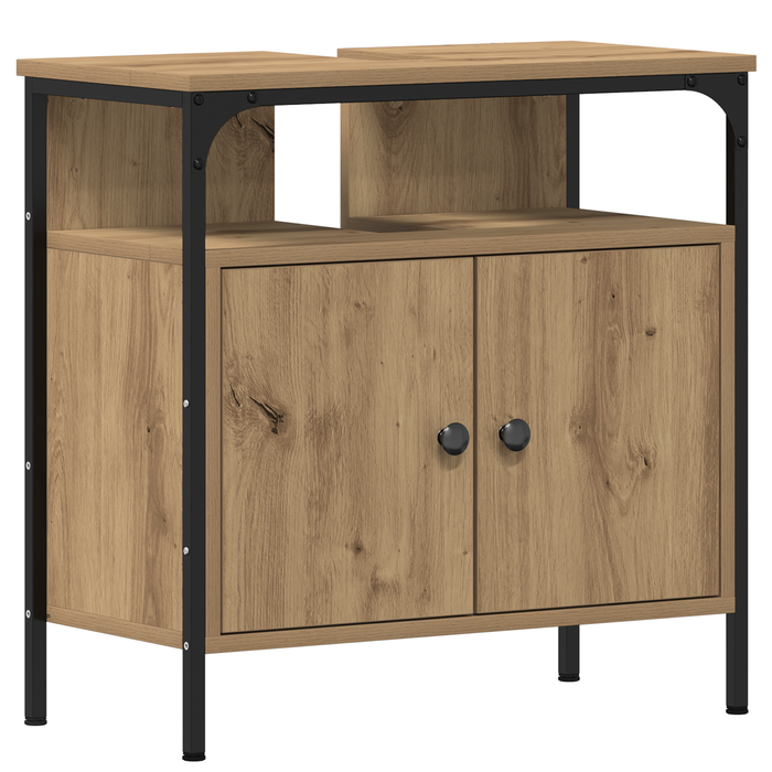 Set de mobilier pentru baie 2 piese din lemn de stejar artistic - WALTI WALTI