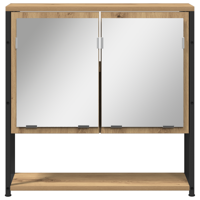 Set de mobilier pentru baie 2 piese din lemn de stejar artistic - WALTI WALTI