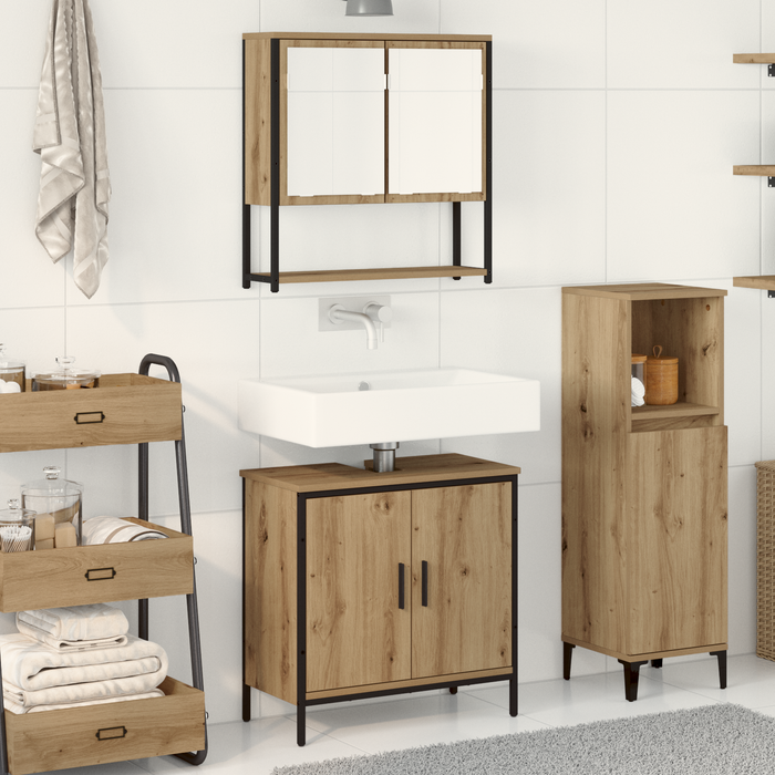 Set de mobilier pentru baie din 2 piese din lemn prelucrat Artisan Oak - WALTI WALTI