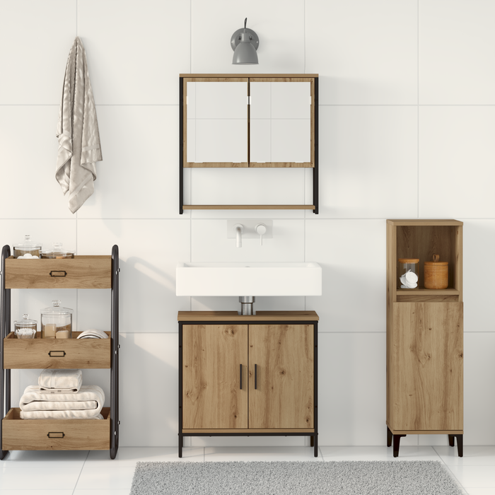 Set de mobilier pentru baie din 2 piese din lemn prelucrat Artisan Oak - WALTI WALTI