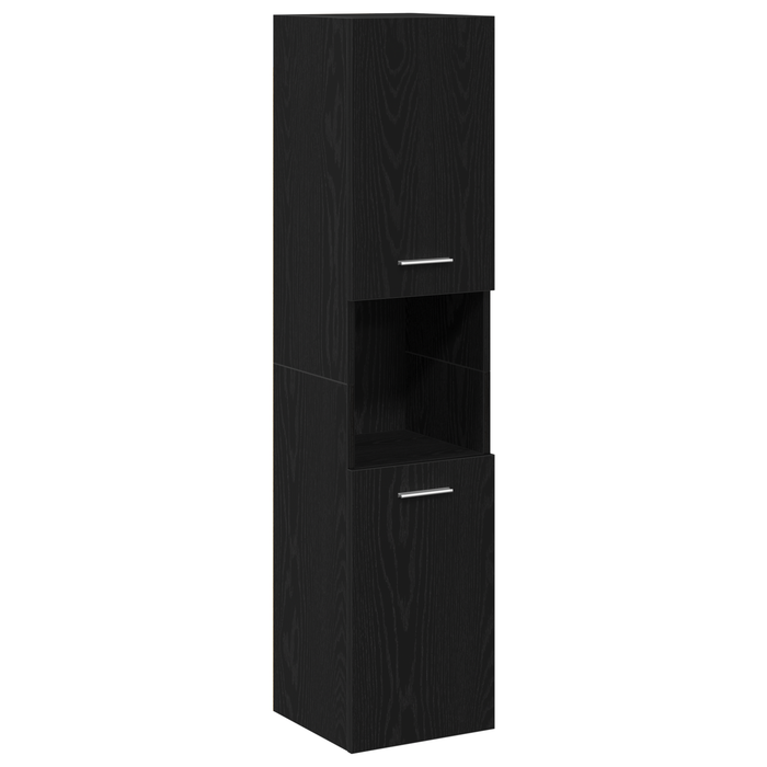 Set mobilă baie 3 piese din stejar negru, lemn ingineresc - WALTI WALTI