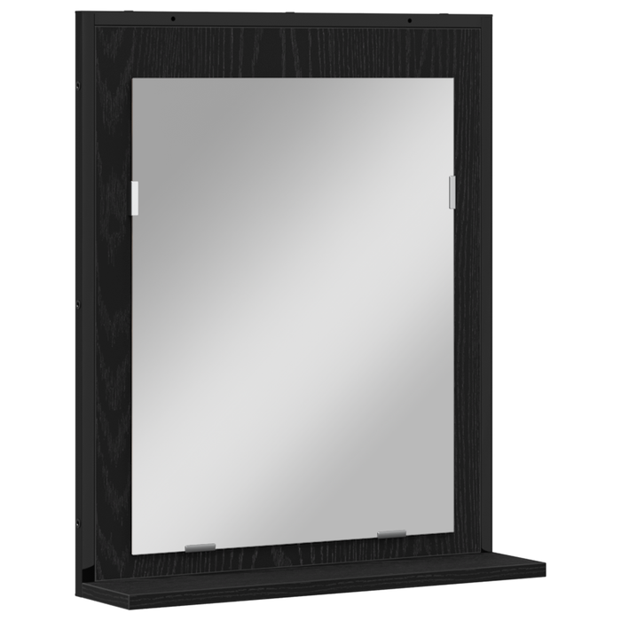 Set de dulapuri pentru baie 2 piese Negru Stejar din lemn tehnologic - WALTI WALTI