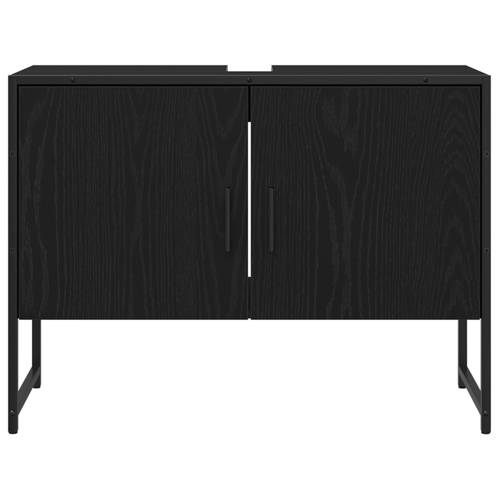 Set de mobilier pentru baie , 2 piese, lemn ingineresc, stejar negru - WALTI WALTI