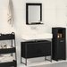 Set de mobilier pentru baie , 2 piese, lemn ingineresc, stejar negru - WALTI WALTI