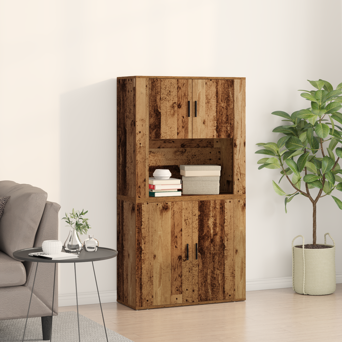 Highboard din lemn vechi 80x33x150 cm din lemn compus - WALTI WALTI