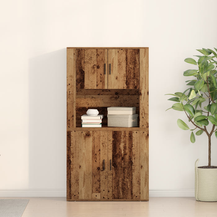 Highboard din lemn vechi 80x33x150 cm din lemn compus - WALTI WALTI