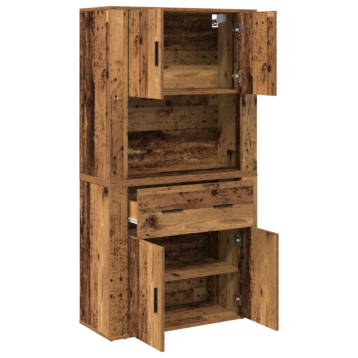 Highboard din lemn vechi 80x33x150 cm din lemn stratificat - WALTI WALTI