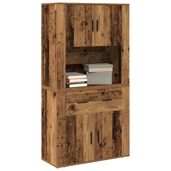 Highboard din lemn vechi 80x33x150 cm din lemn stratificat - WALTI WALTI