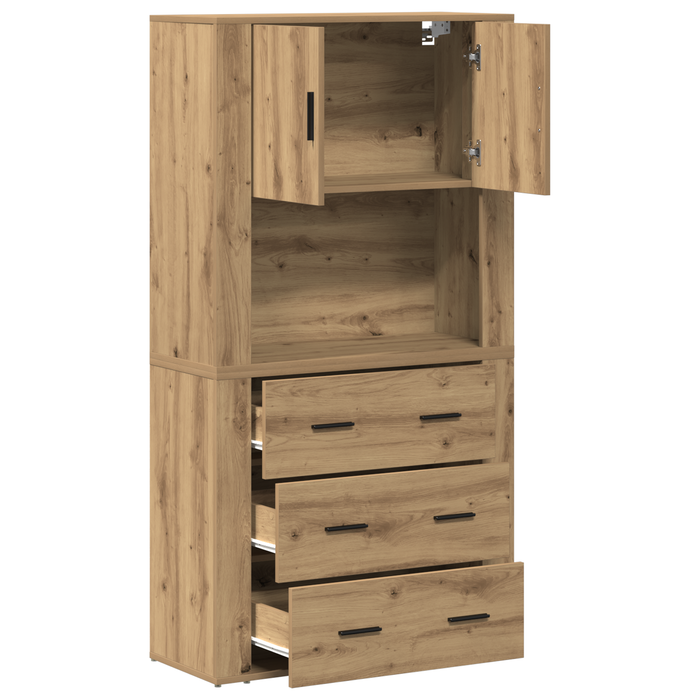 Bibliotecă înaltă Artisan Oak 80x33x150 cm Lemn prelucrat - WALTI WALTI