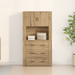 Bibliotecă înaltă Artisan Oak 80x33x150 cm Lemn prelucrat - WALTI WALTI