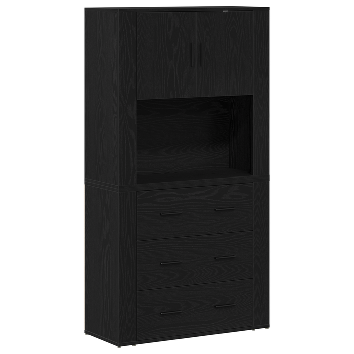 Biblioteca Stejar negru 80x33x150 cm Lemn prelucrat - WALTI WALTI