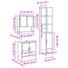 Set de mobilier pentru baie , 3 piese, lemn vechi, lemn compus - WALTI WALTI