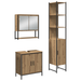 Set de Mobilier pentru Baie 3 Piese Stejar Artisan Lemn Stratificat - WALTI WALTI