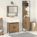 Set de Mobilier pentru Baie 3 Piese Stejar Artisan Lemn Stratificat - WALTI WALTI