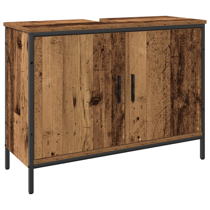 Set de Mobilier pentru Baie 3 Piese Lemn Vechi din Lemn Compozit - WALTI WALTI