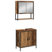 Set de Mobilier pentru Baie 3 Piese Lemn Vechi din Lemn Compozit - WALTI WALTI