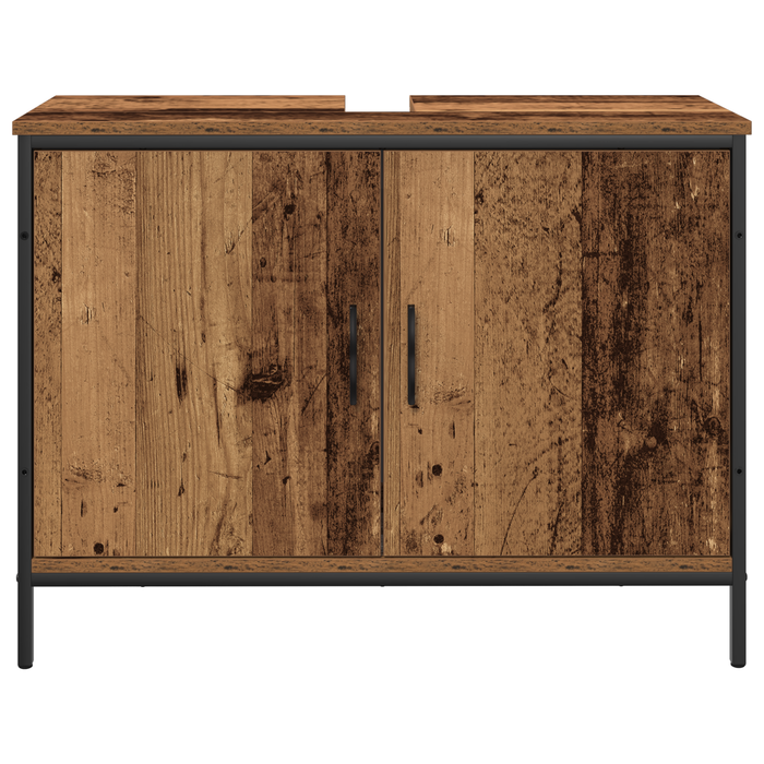 Set de Mobilier pentru Baie 3 Piese Lemn Vechi din Lemn Compozit - WALTI WALTI