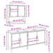 Set de Mobilier pentru Baie 3 Piese Lemn Vechi din Lemn Compozit - WALTI WALTI