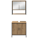 Set de Mobilier pentru Baie din 3 Piese Stejar Artizanal Lemn Prelucrat - WALTI WALTI