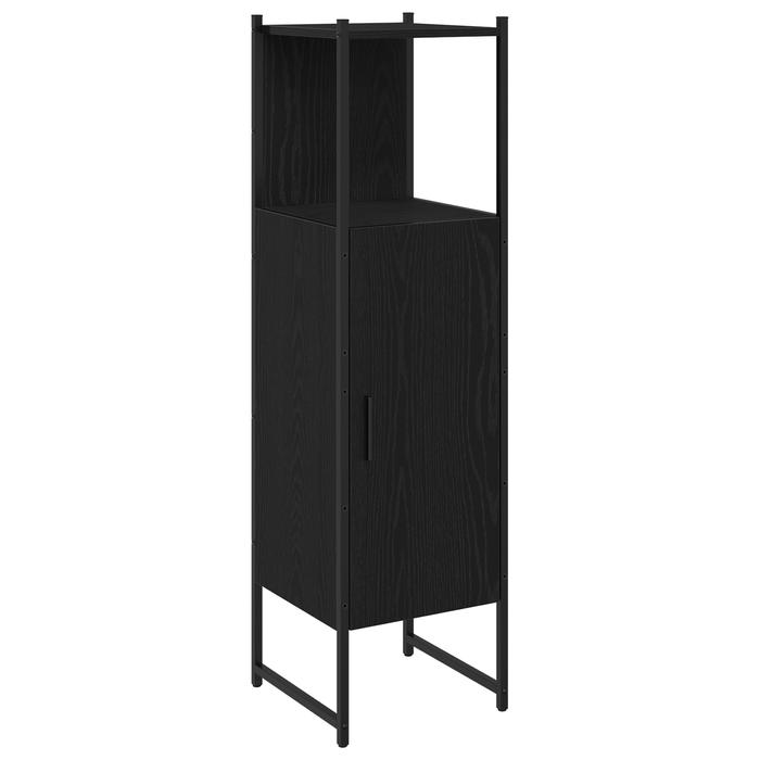 Set de Mobilier pentru Baie 3 Piese Negru Stejar Lemn Prelucrat - WALTI WALTI